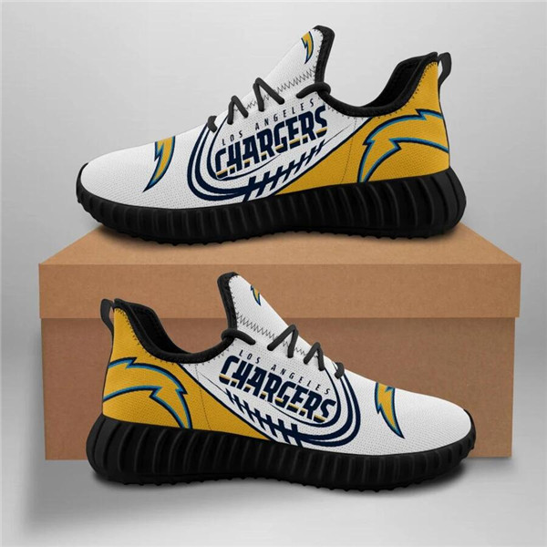 Women's Los Angeles Chargers Mesh Knit Sneakers/Shoes 006